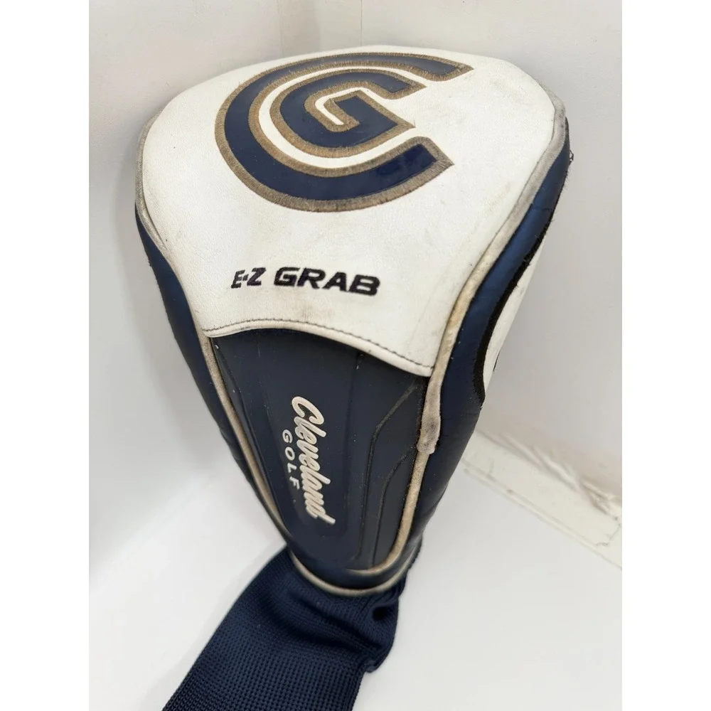 Cleveland Launcher Ultralite Driver Golf Club Headcover Navy White EZ Grab